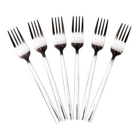 Набір столових виделок 6 штук з нержавіючої сталі 20.5 (см) Срібло HP-8-23