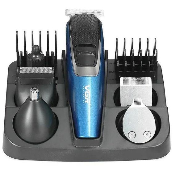 Машинка триммер 4в1 VGR V-172 для стрижки волос на аккумуляторе зарядка USB, электробритва для головы | Зображення 5