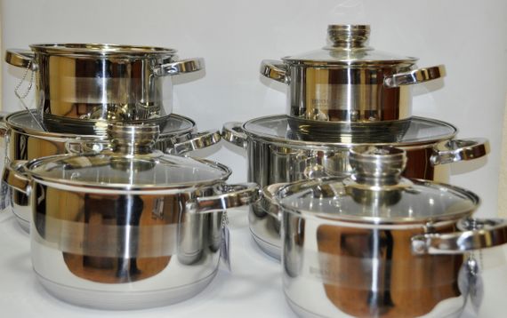 Набор кастрюль Bohmann BH-1275N, 12 предметов нержавеющая сталь, для индукции | Зображення 2