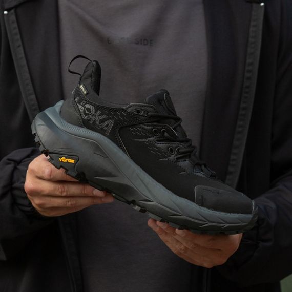 Кросівки демісезонні шкіряні  Hoka  GTX колір чорний/сірий | Зображення 4