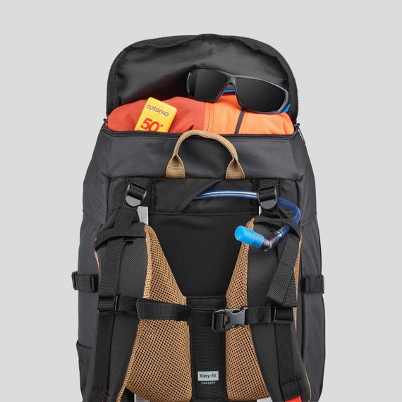 Рюкзак чоловічий TREK 100 EASYFIT для трекінгу 50 л чорний | Зображення 6