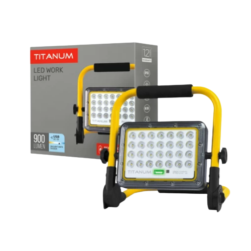 LED Прожектор 20W 5000К 900Lm акумуляторний TL-FA-105 Titanum
