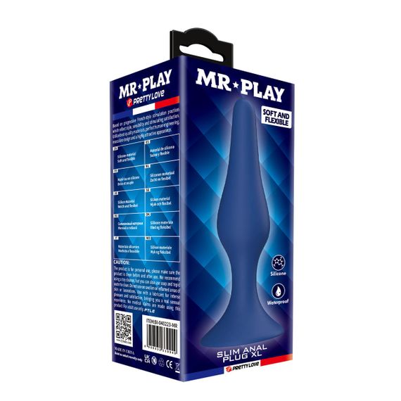 Анальна пробка MR.PLAY - Slim Anal Plug XL, BI-040223-MR Sex Aura | Зображення 7