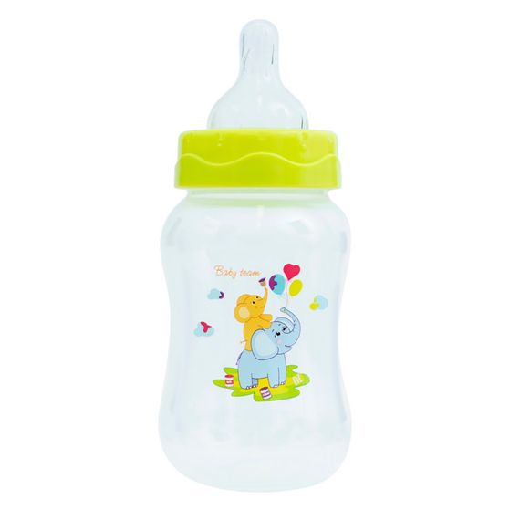 Бутылочка для кормления с широким горлом и силиконовой соской 1002 зелений 250 мл | Зображення 1