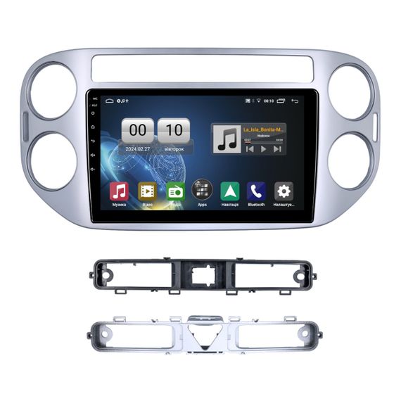 Штатна магнітола серії QIV Q1 під Volkswagen Tiguan 1 NF 2006-2017 Golf Plus 2005-2014 (Silver) (F2) (W2)  9