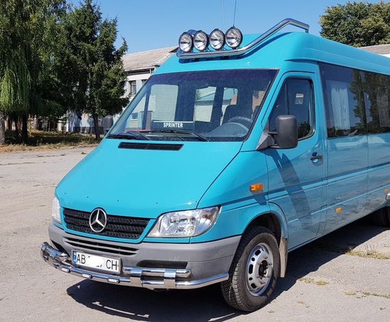 Передній захист ST015-2 (нерж.) для Mercedes Sprinter 1995-2006 рр | Зображення 2