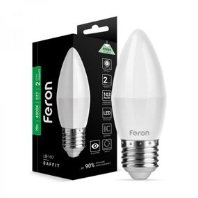 Лампа світлодіодна LED Feron C37 7W E27 4000K LB-197