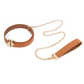 Поводок LOCKINK Tied Collar with Leash Set - Brown sexstyle