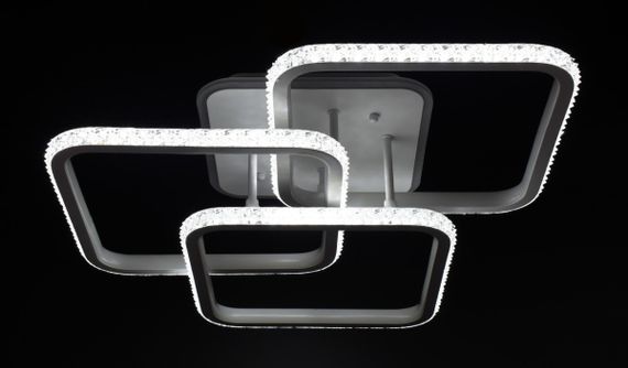 Люстра світлодіодна стельова LED світильник для квартири на стелю лед 26312 Білий 15х51х53 см. | Зображення 1