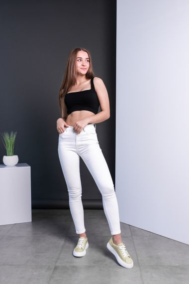 Кеды женские Fashion Paddy 3000 37 размер 24 см Бежевый | Зображення 8