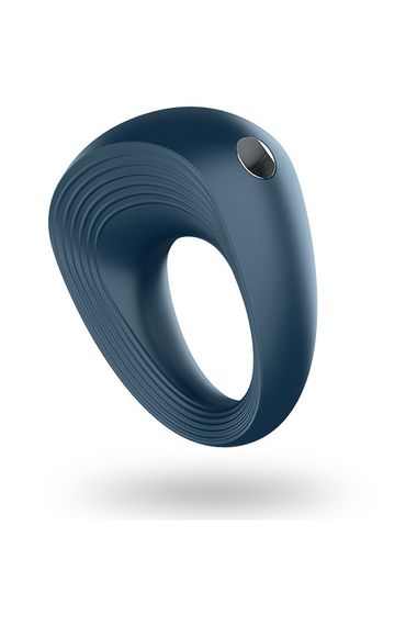 Ерекційне рельєфне віброкільце Satisfyer Power Ring синє Sex Aura | Зображення 2
