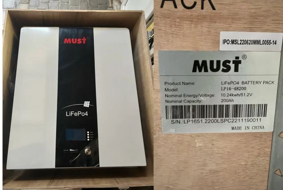 Акумулятор MUST LiFePO4 LP1600-24100 24V100Ah Lithium Iron Phosphate | Зображення 1