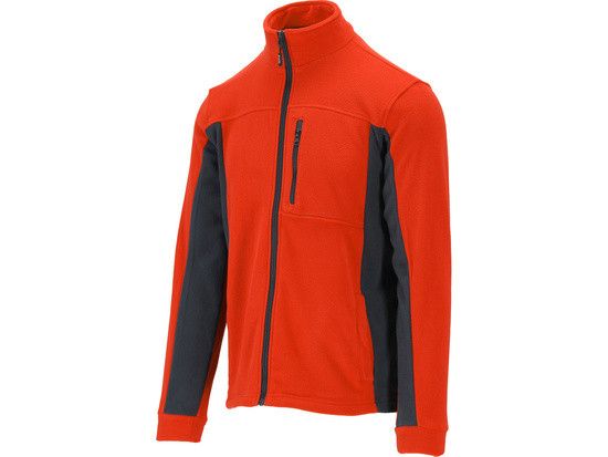 Кофта флісова утеплена робоча з поліестеру  YATO розмір XXXL, червоно-чорна, 3 кишені YT-79205