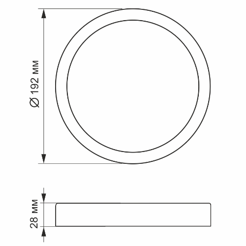LED Світильник накладний круглий 18W 5000К 220V чорний VL-DLRS-185B Videx | Зображення 4
