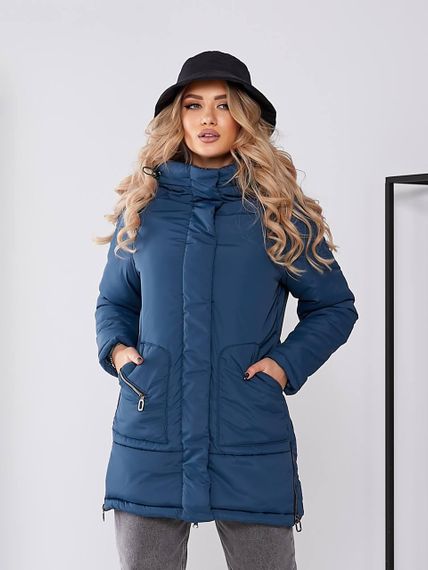 Жіноча зимова куртка з капюшоном, арт. 509, аква | Зображення 8