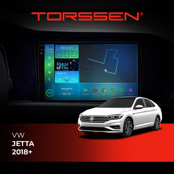 Штатна магнітола Torssen 2K VW Jetta 2018+ F10464 4G Carplay DSP