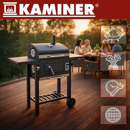 Мангал-гриль садовий з кришкою 105х110х50 см Kaminer 27317 | Зображення 9