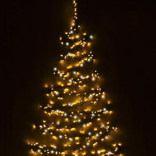 Світлодіодна гірлянда мішура-водоспад 250 Led 5м (150 теплий статичний+100 білий водоспад) CW-G-250L5VMC