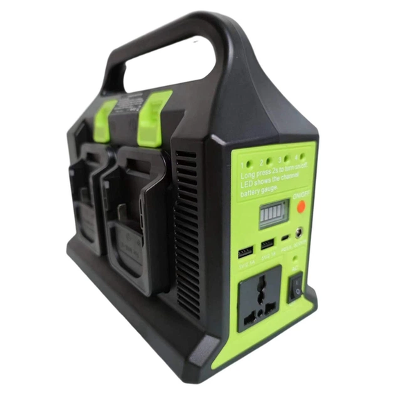Перетворювач напруги (UIN2) 300W з 12V на 220V / Інвертор живлення з виходом 220 В для акумуляторів LXT USB, Type-C, 12 В, LED, 1.6 кг | Зображення 1