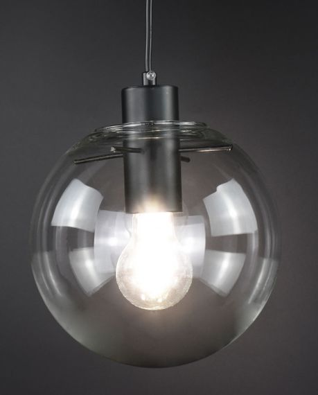 Люстра підвісна на 1 лампочку 26734 Чорний 30-150х25х25 см. | Зображення 2