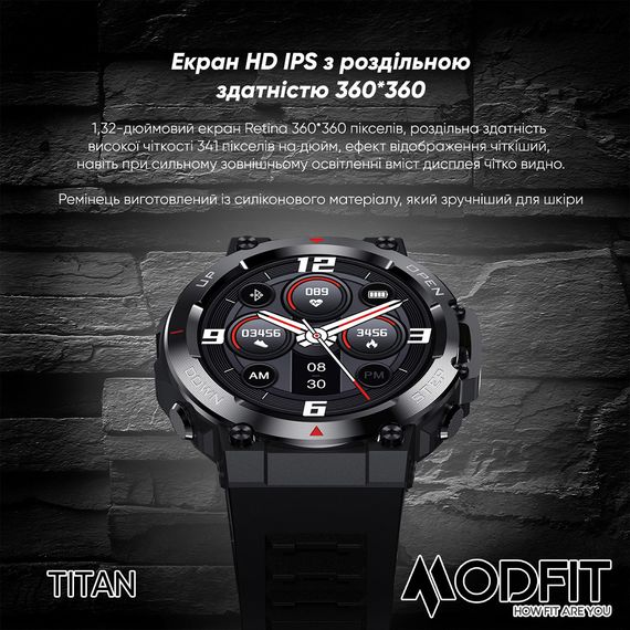 Годинник M3odfit  Titan Black-Gold 35 мм. | Зображення 5