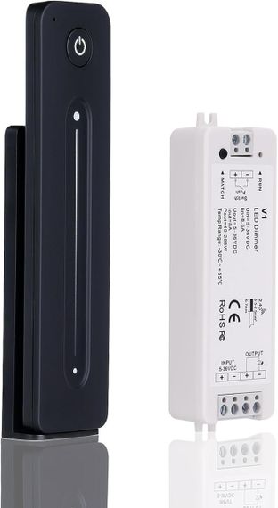 Димер OYLIT LED 5-36V 8A, RF 2.4GHz, сенсорний, без миготіння, з пультом, настінне магнітне кріплення