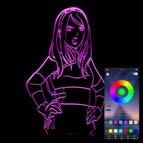 Акриловий світильник-нічник керування з телефона Сакура Харуно tty-n001107