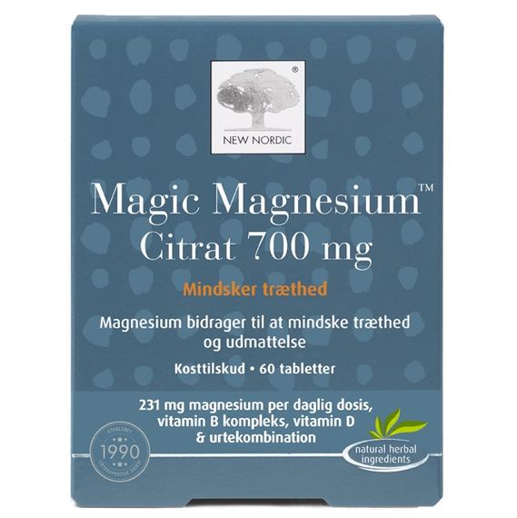 Микроэлемент Магний New Nordic Magic Magnesium Citrat 700 mg 60 Tabs