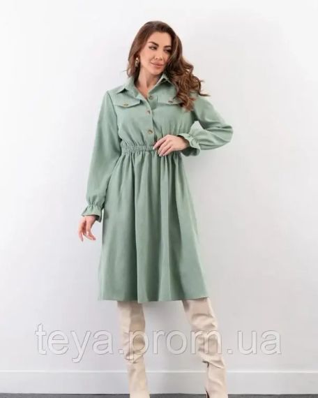 Платье для женщин цвет зеленый размеры S, M, L, XL FI_009101