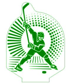 Акриловий світильник-нічник Хокей зелений tty-n001480