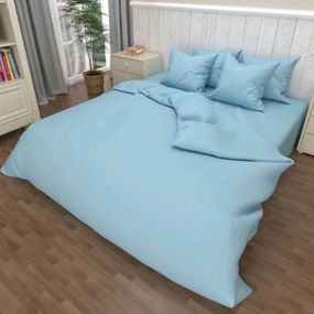 Комплект постельного белья OxiHome голубой, бязь, 180*215 см