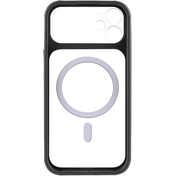 Чохол TPU+PC GETMAN Moon Clear with Magnetic Fit для Apple iPhone 12 (6.1") Black | Зображення 3