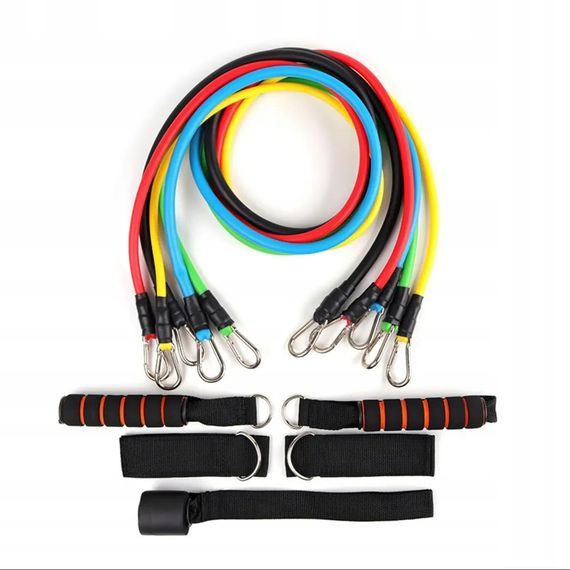 Еспандер гума для зарядок exercise pipe, еспандер гумовий джгут вправи, Фітнес гумки 5 в 1 | Зображення 6