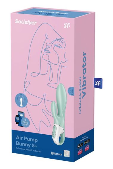 Смарт вібратор-кролик Satisfyer Air Pump Bunny 5+, надувається | Зображення 6