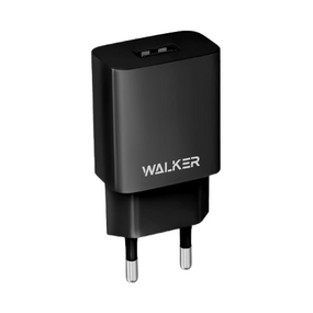 Зарядний пристрій мережевий USB 2,1А чорний WALKER WH-26