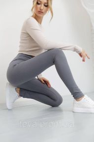 Лосини жіночі в рубчик колір темно-сірий розміри S, M, L, XL, XXL FA_003288