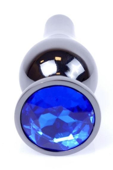 Анальний затор Boss Series - Jewellery Dark Silver BUTT PLUG Blue, BS6400059 Sex Aura | Зображення 1