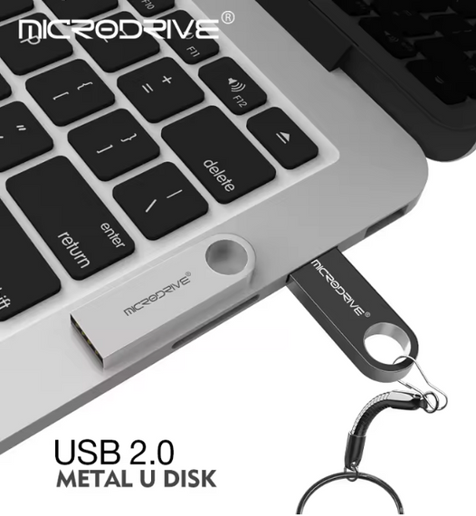 USB флешнакопичувач флешка MicroDrive брелок компактна метал 8Gb | Зображення 3