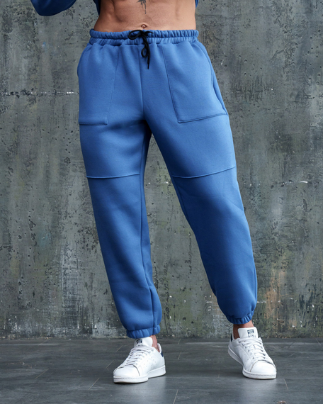 Костюм оверсайз зима премиум синий XL | Зображення 9