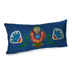 Подушка для дивану оксамитова Карпатський мотив 50x24 см (52BP_23M004)