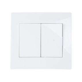 Выключатель двойной белый VB-2V wh