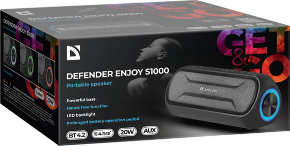 Портативна акустика Defender Enjoy S1000 Black (65688) | Зображення 4