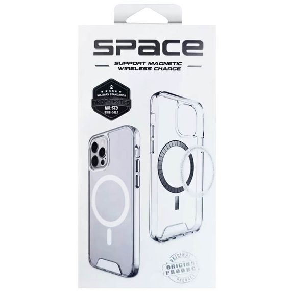 Чохол TPU Space Case with MagSafe для Samsung Galaxy S23 Прозорий | Зображення 2