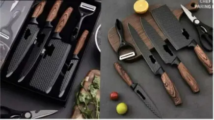 Набор кухонных ножей Kitchen utensils AND HA-177 HP227 | Зображення 2