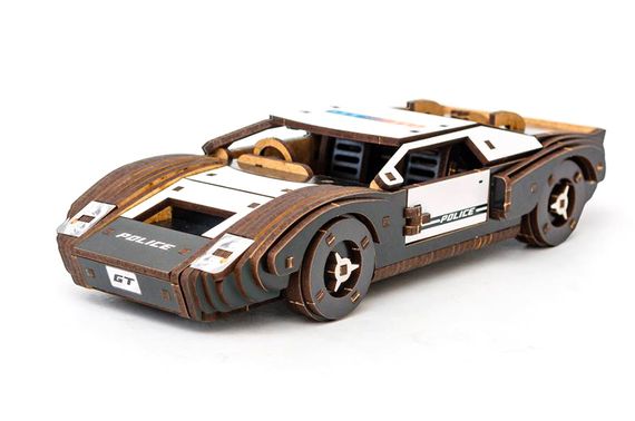 Конструктор Puz-26916 "Fast Car GT" дерев'яний, 164 дет., поліція, розмір моделі 23х6х11 см PuzzleOk | Зображення 2