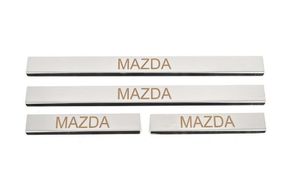 Накладки на пороги Carmos (4 шт, нержавейка) V-3 для Mazda 6 2003-2008 гг