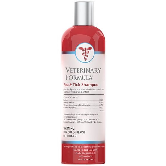 Шампунь от блох и клещей для собак и котов Veterinary Formula Advanced Flea & Tick Shampoo, 473 мл