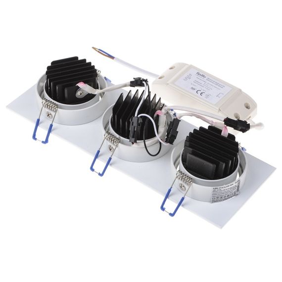 Светильник потолочный LED врезной  LED-173/3x5W NW WH | Зображення 2
