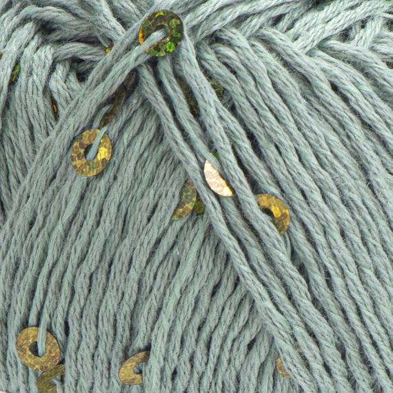 Yarnart COTTON GOLD PAILLETTES No 7113 зеленый Коттон Голд Пайетка Пряжа хлопок с пайеткой, нитки для вязания | Зображення 1