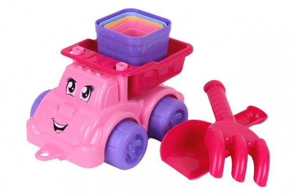 Машинка Набір для гри з піском ТехноК 7051TXK  Рожевий